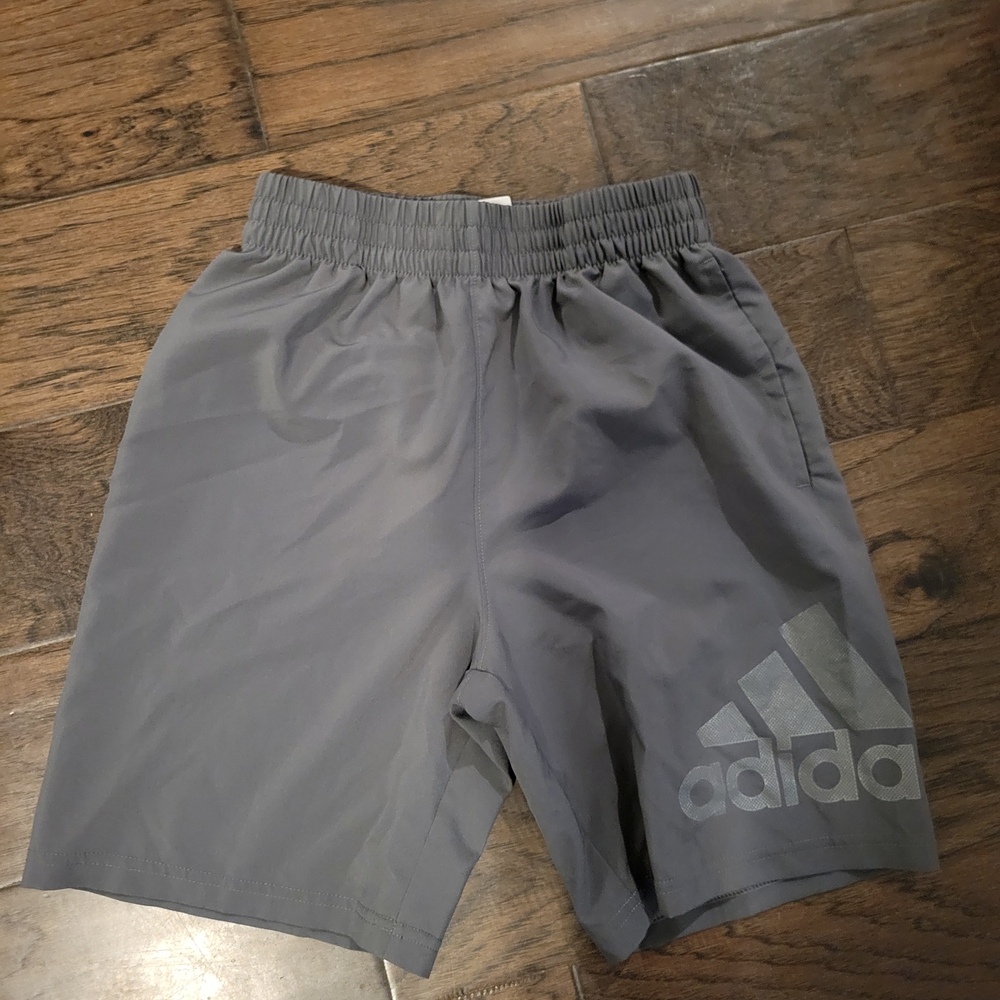 Adidas Boys Charcoal Athletic Shorts